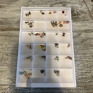 Origami Owl charms and case. Set of 60